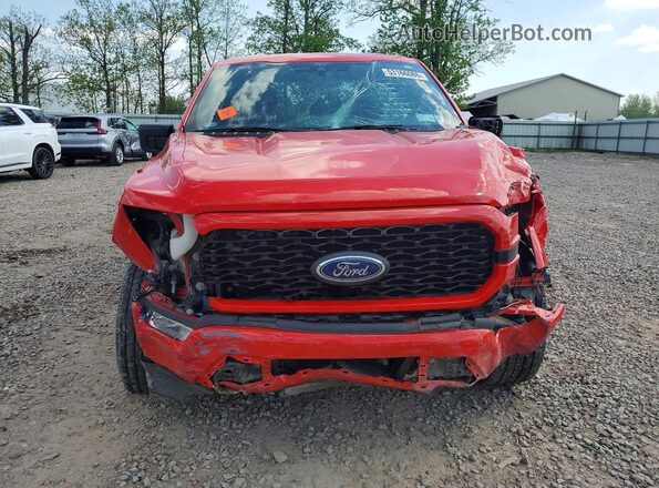 1FTEX1EP7MKD11416 2021 FORD F150 Red Widok z przodu
