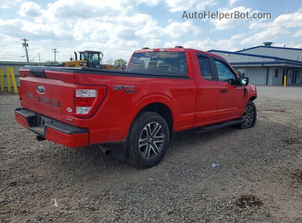 1FTEX1EP7MKD11416 2021 FORD F150 Red Tył prawy
