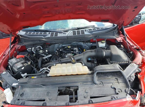 1FTEX1EP7MKD11416 2021 FORD F150 Red Widok wnętrza z tyłu