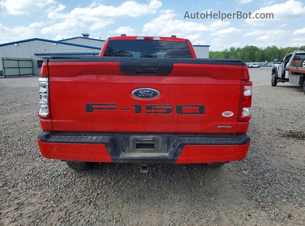 1FTEX1EP7MKD11416 2021 FORD F150 Red Widok z tyłu