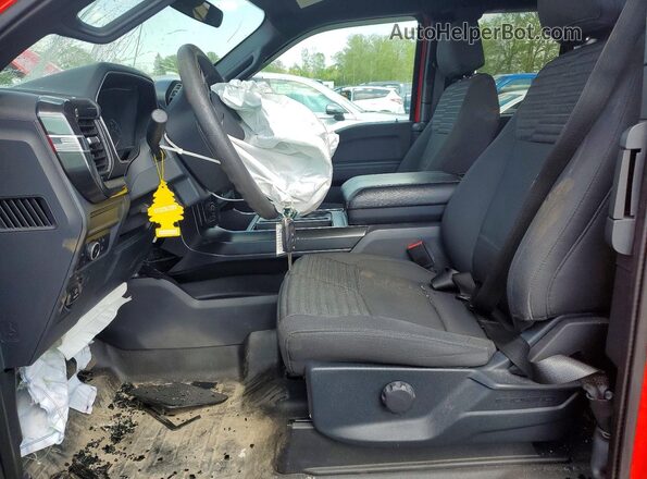 1FTEX1EP7MKD11416 2021 FORD F150 Red Widok wnętrza z przodu