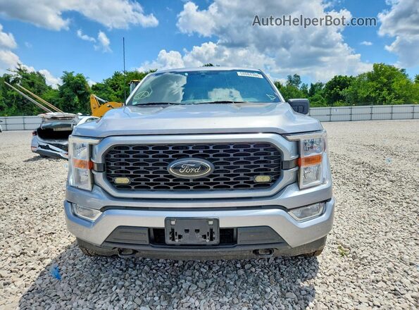 1FTEX1EP7NFA69981 2022 FORD F150 Silver Front view
