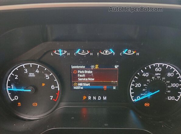 1FTEX1EP7NFA69981 2022 FORD F150 Silver Instrument cluster view