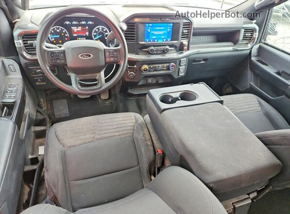 1FTEX1EP7NFA69981 2022 FORD F150 Silver Dashboard view
