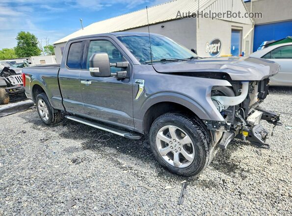1FTEX1EP7PFA98075 2023 FORD F150 Gray Front right