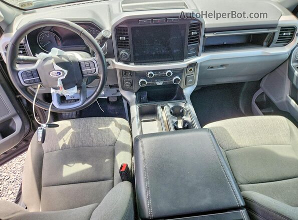 1FTEX1EP7PFA98075 2023 FORD F150 Gray Dashboard view