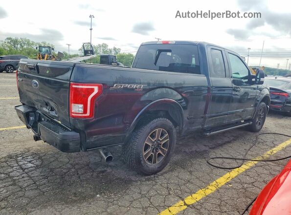 1FTEX1EP8HFB40643 2017 FORD F150 Black Tył prawy