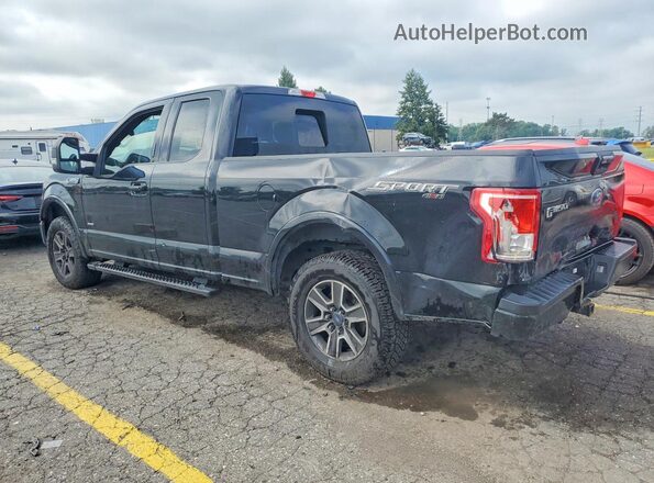 1FTEX1EP8HFB40643 2017 FORD F150 Black Tył lewy