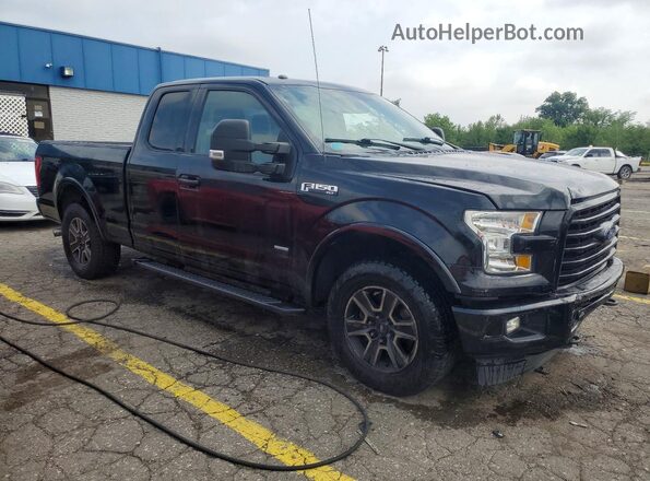 1FTEX1EP8HFB40643 2017 FORD F150 Black Przód prawy