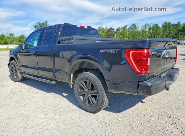 1FTEX1EP8MFA67526 2021 FORD F150 Black უკანა მარცხენა