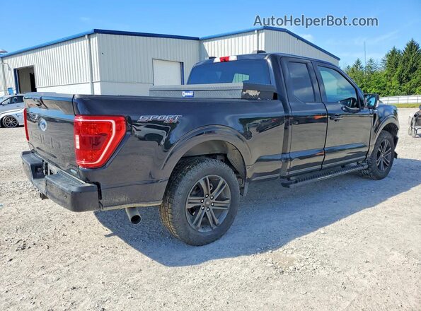 1FTEX1EP8MFA67526 2021 FORD F150 Black უკანა მარჯვენა