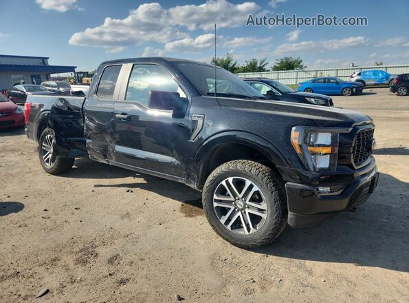 1FTEX1EP8PKE49387 2023 FORD F150 Black Передня права чверть
