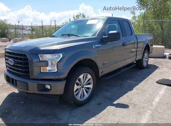 1FTEX1EP9HFC29329 2017 FORD F150 Gray Vista tres cuartos delantera izquierda