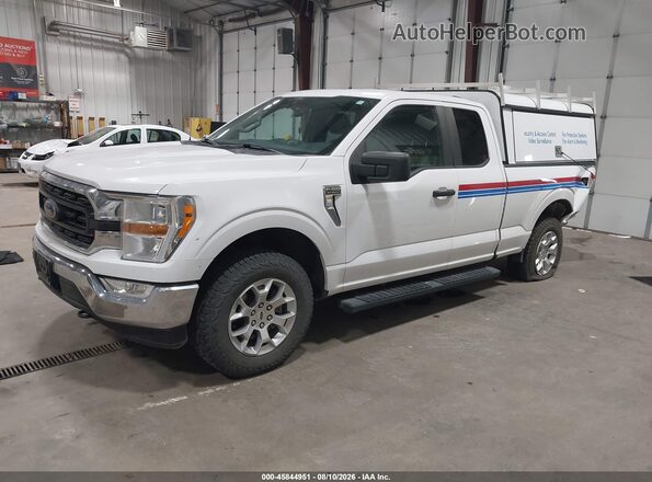 1FTEX1EP9MKD17251 2021 FORD F150 White Առջևի ձախ երեք քառորդ տեսարան