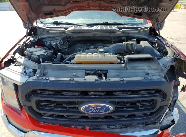 1FTEX1EP9PKD99759 2023 FORD F150 Red Rear interior view