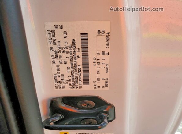 1FTEX1EPXGFB09313 2016 FORD F150 White Engine compartment view
