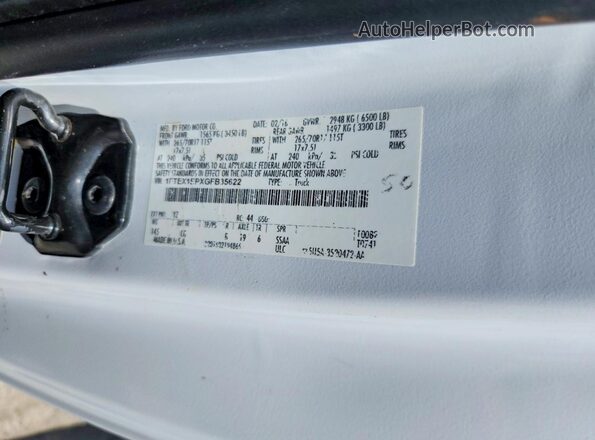 1FTEX1EPXGFB35622 2016 FORD F150 Белый Вид подкапотного пространства