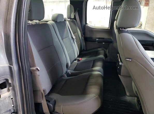 1FTEX1EPXKKC64105 2019 FORD F150 Gray Rear seats view