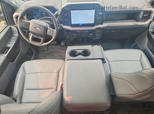 1FTEX1KP9SKD62675 2025 FORD F150 White Dashboard view