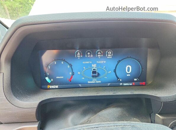 1FTEX1LP9RKE07008 2024 FORD F150 White Instrument cluster view