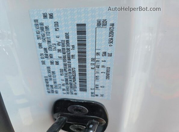 1FTEX1LPXRKE23573 2024 FORD F150 White Vista del compartimento del motor
