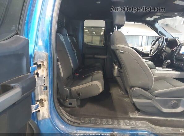 1FTEX1RG2LFC82828 2020 FORD F150 Blue Vista de la etiqueta del VIN