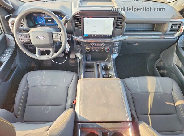 1FTEX2KP1SKE76336 2025 FORD F150 White Dashboard view