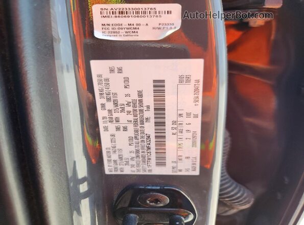 1FTFW1C87MFA32947 2021 FORD F150 Charcoal VIN კოდის სტიკერის ხედი