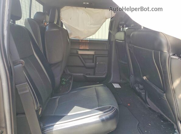 1FTFW1E16JFD73025 2018 FORD F150 Gray Vista de los asientos traseros