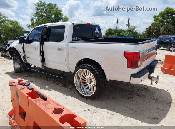 1FTFW1E1XJFE60149 2018 FORD F150 White Trasero izquierdo