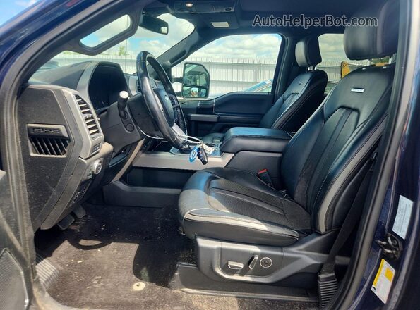 1FTFW1E4XKFC97854 2019 FORD F150 Blue წინა სალონის ხედი