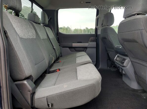 1FTFW1E50NFC11397 2022 FORD F150 Blue Rear seats view