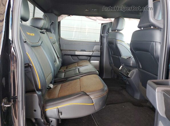 1FTFW1E51PFA28609 2023 FORD F150 Black Rear seats view