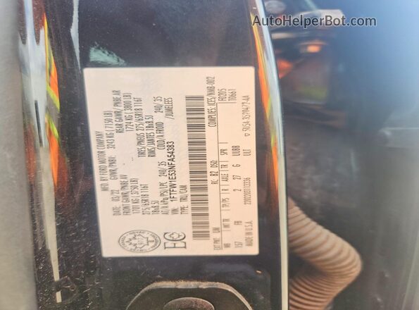 1FTFW1E53NFA54383 2022 FORD F150 Black Engine compartment view