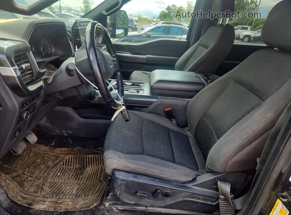 1FTFW1E53NFA54383 2022 FORD F150 Black Front interior view