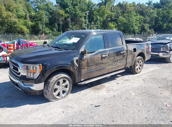 1FTFW1E53NKF06047 2022 FORD F150 Black Przód lewy
