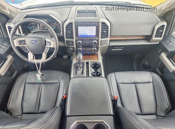 1FTFW1E54LFB35129 2020 FORD F150 White Vista del salpicadero