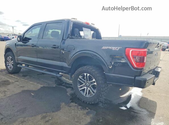 1FTFW1E54MFA09760 2021 FORD F150 Black უკანა მარცხენა