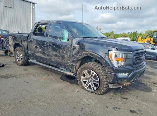 1FTFW1E54MFA09760 2021 FORD F150 Black წინა მარჯვენა