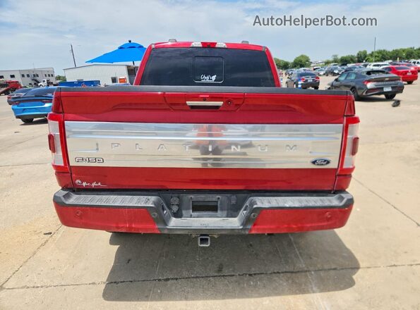 1FTFW1E54MFC45762 2021 FORD F150 Red Հետևի տեսք