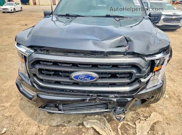 1FTFW1E54MFC61511 2021 FORD F150 Black Widok wnętrza z tyłu