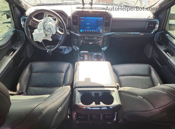 1FTFW1E55NFA20221 2022 FORD F150 White Widok deski rozdzielczej