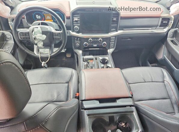 1FTFW1E55PKE73975 2023 FORD F150 Black Dashboard view