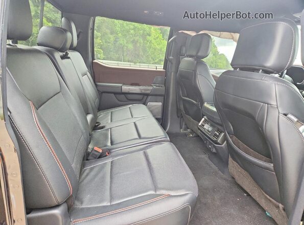 1FTFW1E55PKE73975 2023 FORD F150 Black Rear seats view