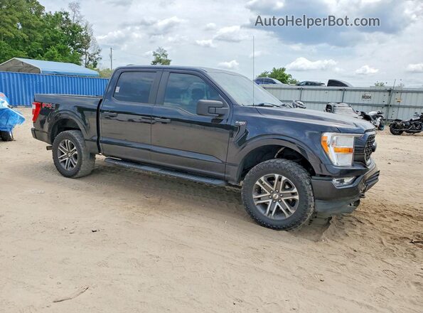 1FTFW1E56MFA07508 2021 FORD F150 Черный Передняя правая четверть
