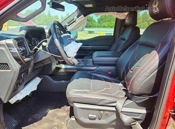 1FTFW1E56MFA61875 2021 FORD F150 Burgundy Вид салону спереду