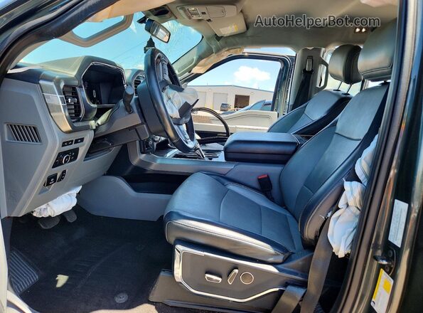 1FTFW1E56MKD07976 2021 FORD F150 Gray Vista interior delantera