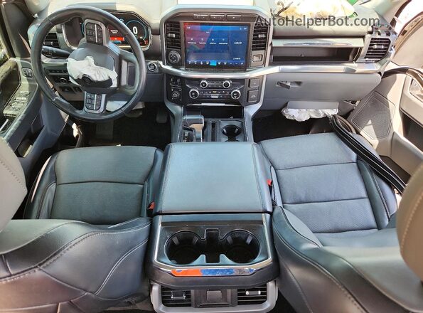 1FTFW1E56MKD07976 2021 FORD F150 Gray Vista del salpicadero