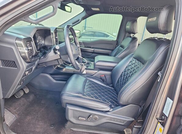 1FTFW1E57MFA09770 2021 FORD F150 Gray Front interior view