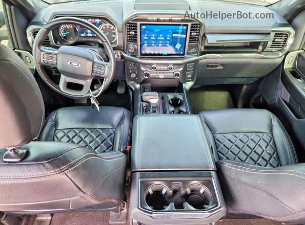 1FTFW1E57MFA09770 2021 FORD F150 Gray Dashboard view